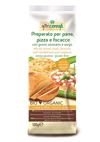 ALTRI CEREALI PREPARATO PER PANE PIZZA E FOCACCE CON GRANO SARACENO E SORGO 500 G SENZA UOVA - Farmaunclick.it