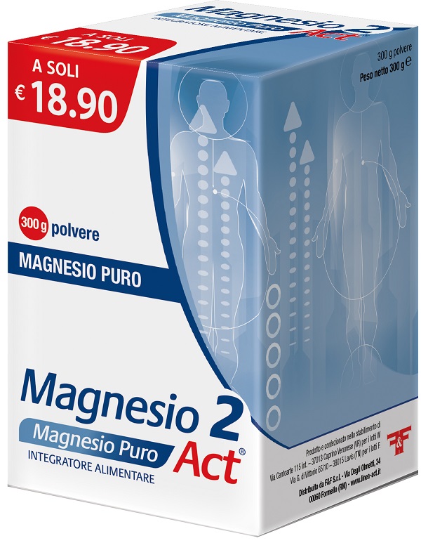 MAGNESIO 2 MAGNESIO PURO ACT POLVERE 300 G - Farmaunclick.it