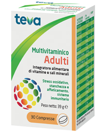 MULTIVITAMINICO ADULTI TEVA 30 COMPRESSE 30 G - Farmaunclick.it