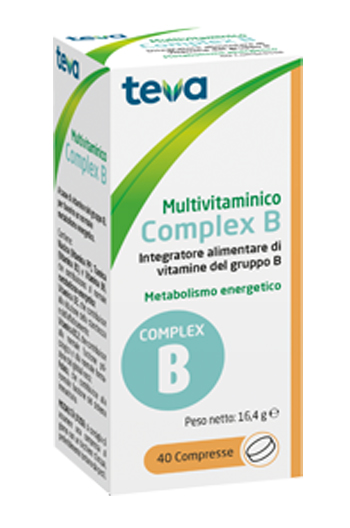 MULTIVITAMINICO COMPLEX B TEVA 40 COMPRESSE 16,4 G - Farmaunclick.it