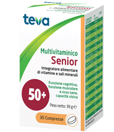 MULTIVITAMINICO SENIOR TEVA 30 COMPRESSE 39 G - Farmaunclick.it