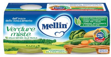 MELLIN OMOGENEIZZATO VERDURE MISTE 2 X 80 G - Farmaunclick.it