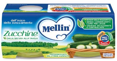 MELLIN OMOGENEIZZATO ZUCCHINE 2 X 80 G - Farmaunclick.it