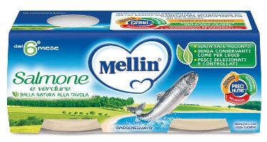 MELLIN OMOGENEIZZATO SALMONE 2 X 80 G - Farmaunclick.it