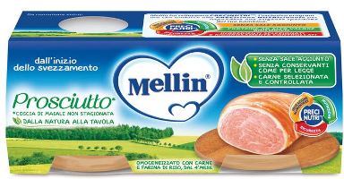 MELLIN OMOGENEIZZATO PROSCIUTTO 2 X 120 G - Farmaunclick.it