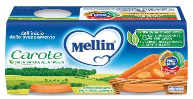 MELLIN OMOGENEIZZATO CAROTE 2 X 80 G - Farmaunclick.it