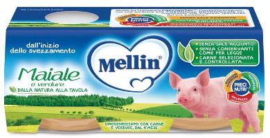MELLIN OMOGENEIZZATO MAIALE CON VERDURE 2 PEZZI X 80 G - Farmaunclick.it