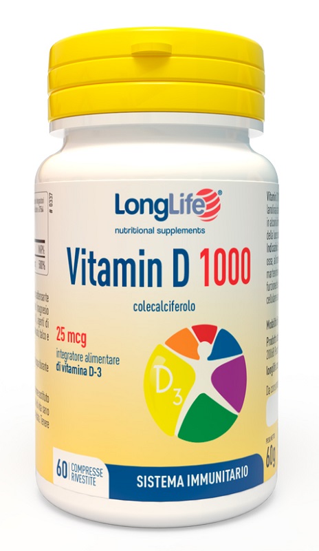 LONGLIFE VITAMINA D3 1000UI 60 COMPRESSE - Farmaunclick.it