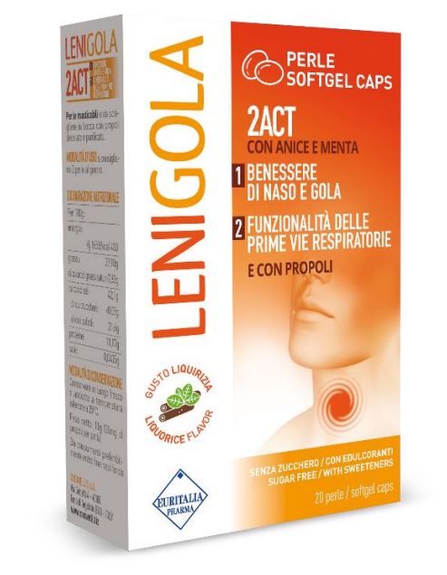 LENIGOLA 20 PERLE SOFTGEL CAPS LIQUIRIZIA - Farmaunclick.it