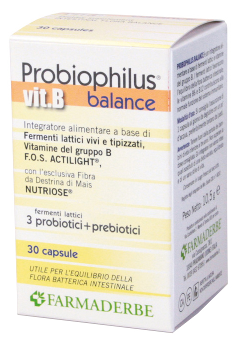 PROBIOPHILUS VIT B BALANCE 30 CAPSULE - Farmaunclick.it