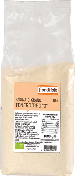 FARINA FINE DI GRANO TENERO 0 BIOLOGICO 1000 G - Farmaunclick.it