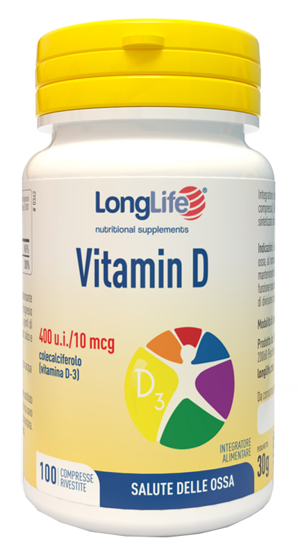 LONGLIFE VITAMINA D3 400UI 100 COMPRESSE - Farmaunclick.it