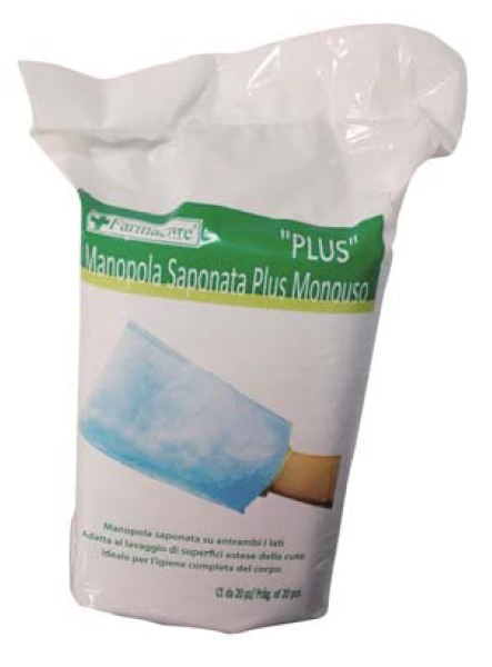 MANOPOLA SAPONATA PLUS MONOUSO 20 PEZZI - Farmaunclick.it