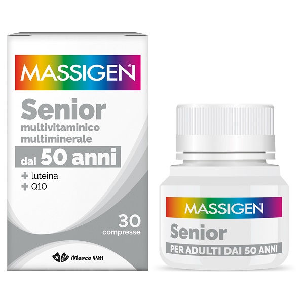 MASSIGEN SENIOR MULTIVITAMINICO E MULTIMINERALE 30 COMPRESSE RIVESTITE - Farmaunclick.it