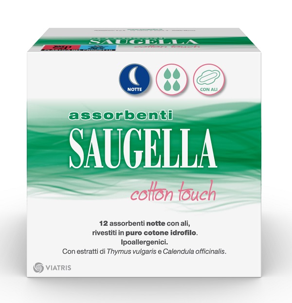 SAUGELLA COTTON TOUCH ASSORBENTI NOTTE 12 PEZZI - Farmaunclick.it