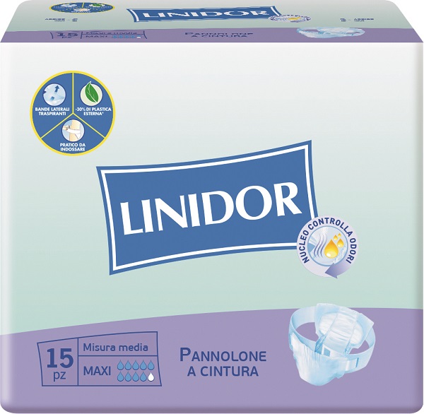 PANNOLONE LINIDOR A CINTURA MAXI MISURA MEDIA 15 PEZZI - Farmaunclick.it