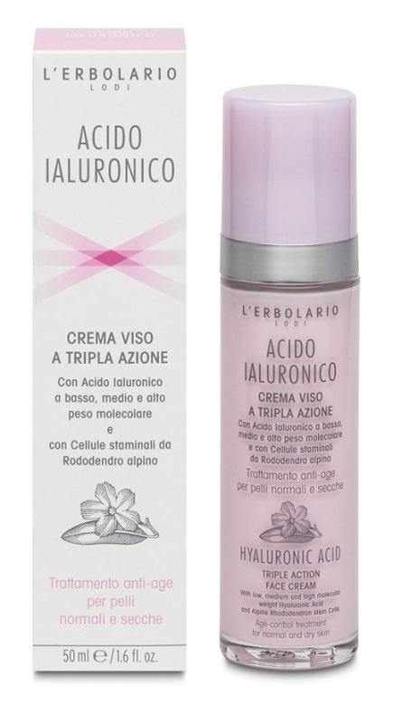 ACIDO IALURONICO CREMA VISO A TRIPLA AZIONE TRATTAMENTO ANTIAGE PELLI NORMALI E SECCHE 50 ML - Farmaunclick.it