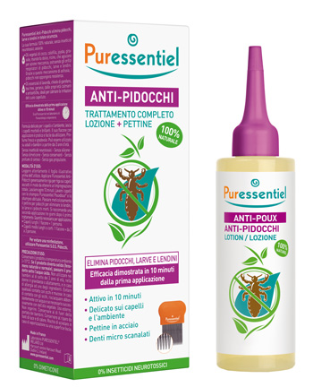 LOZIONE ANTIPIDOCCHI 100 ML + PETTINE PURESSENTIEL - Farmaunclick.it