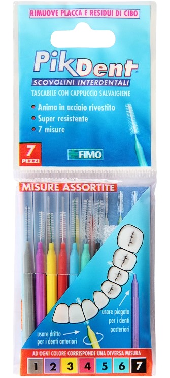 PIKDENT STUZZICOLINO 1 BUSTINA CON 7 MISURE ASSORTITE - Farmaunclick.it