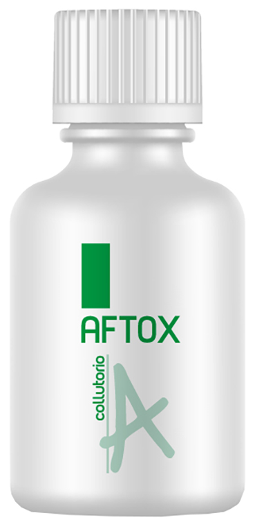 AFTOX COLLUTORIO FLACONE BIANCO, CON TAPPO E MISURINO DISPOSITIVO MEDICO INDICATO IN TUTTE LE LESIONI DEL CAVO ORALE E NEI PROCESSI INFIAMMATORI CORRELATI 100 ML 1 PEZZO - Farmaunclick.it