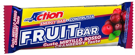 PROACTION FRUIT BAR BARRETTA ENERGETICA AL MIRTILLO ROSSO 40 G - Farmaunclick.it