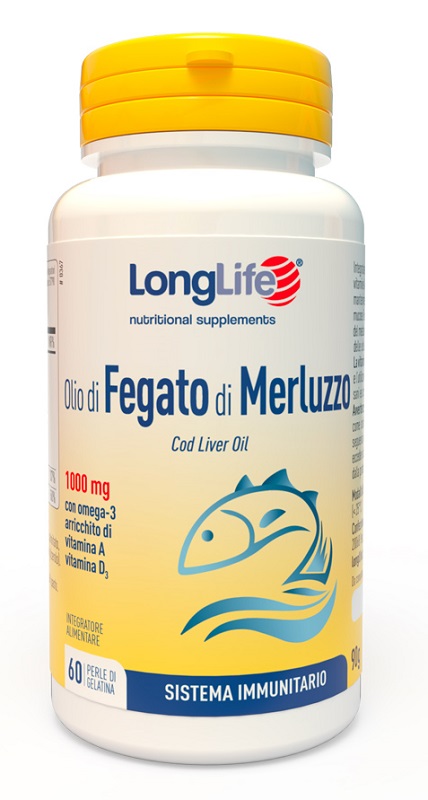 LONGLIFE OLIO FEGATO MERLUZZO 1000 MG 60 PERLE - Farmaunclick.it