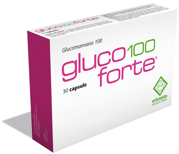 GLUCO 100 FORTE GLUCOMANNANO 100 30 CAPSULE DA 900 MG - Farmaunclick.it