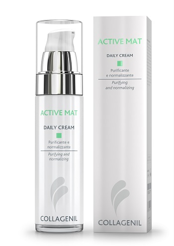 COLLAGENIL ACTIVE MAT DAILY CREAM SEBOREGOLATRICE/PURIFICANTE PER LA PELLE DEL VISO FLACONE 50 ML - Farmaunclick.it