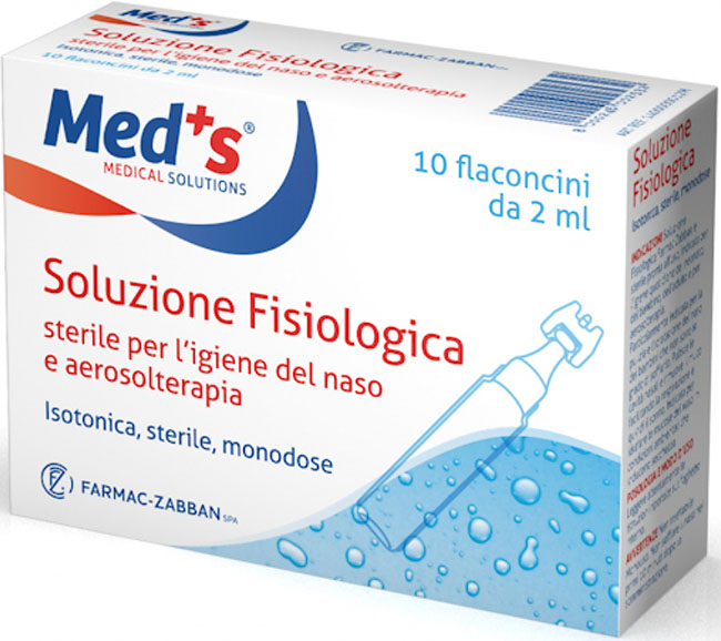 MEDS SOLUZIONE FISIOLOGICA STERILE ASTX10 FL 2ML - Farmaunclick.it