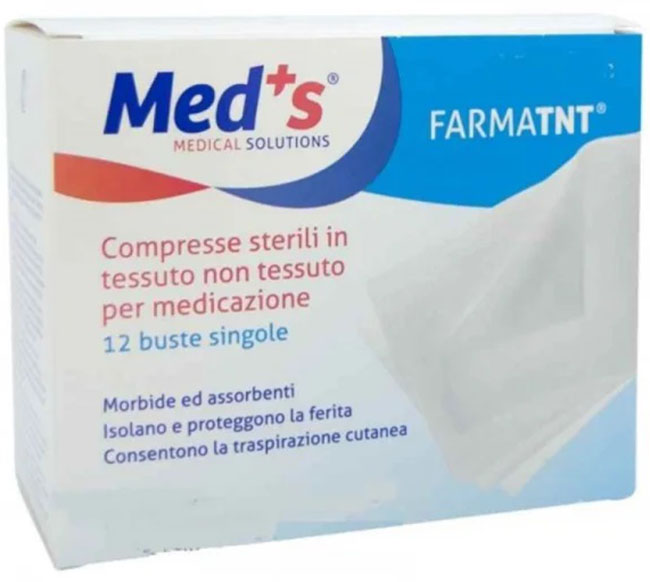 GARZA COMPRESSA MEDS TESSUTO NON TESSUTO 10X10CM 12 PEZZI PEEL OPEN - Farmaunclick.it