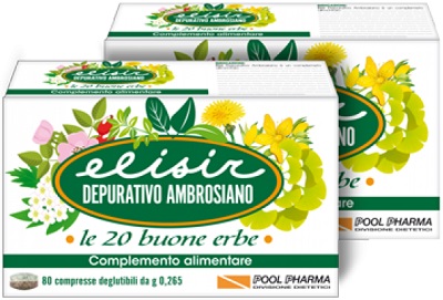ELISIR DEPURATIVO AMBROSIANO 80 COMPRESSE 21,20 G - Farmaunclick.it