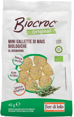 BIOCROC MINI GALLETTE DI MAIS ROSMARINO BIO 40 G - Farmaunclick.it