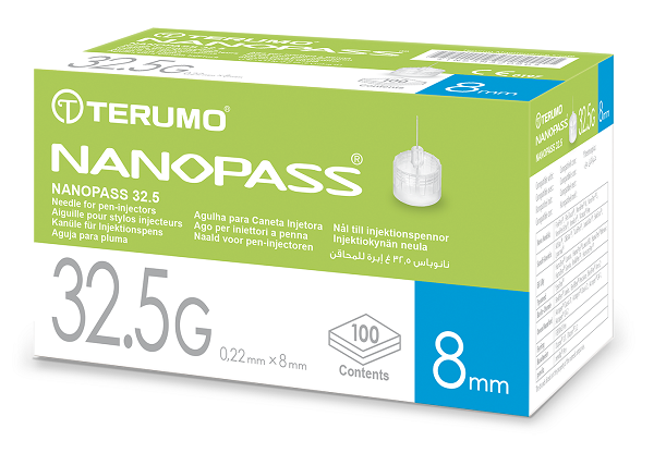 AGO PER PENNA DA INSULINA NANOPASS 32,5 GAUGE LUNGHEZZA 8 MM 100 PEZZI - Farmaunclick.it