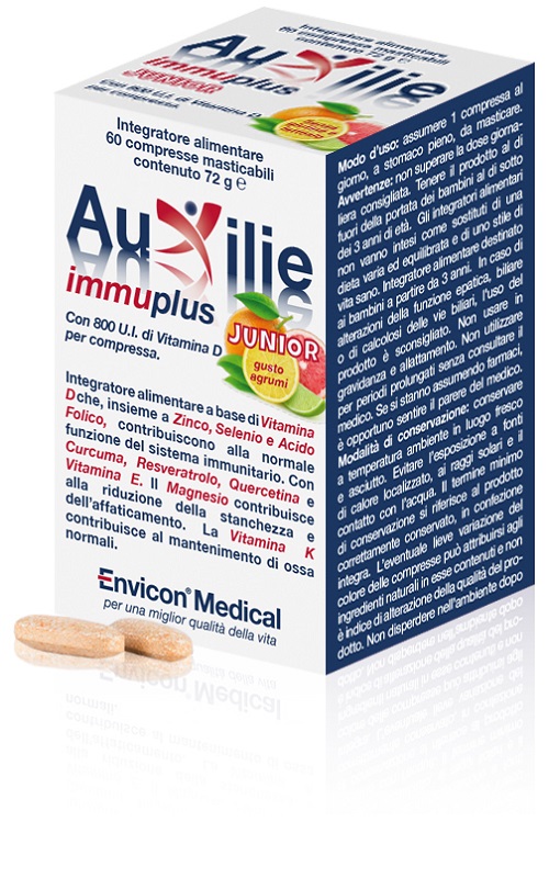 AUXILIE IMMUPLUS JUNIOR MASTICABILE 30 COMPRESSE - Farmaunclick.it
