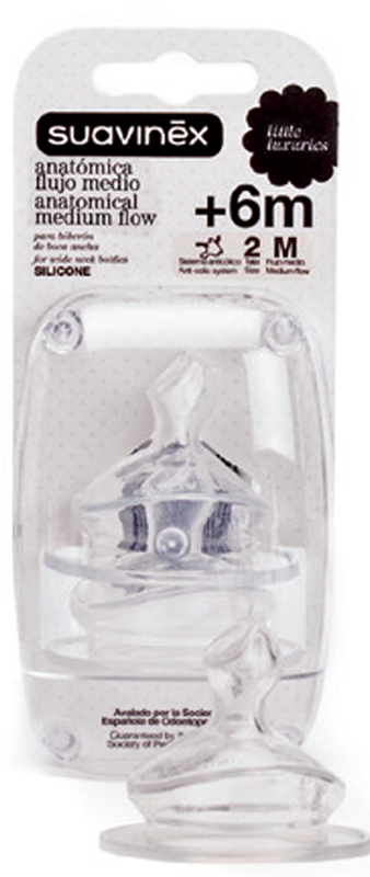 SUAVINEX LITTLE LUXURIES TETTARELLA IN SILICONE ANATOMICA 2M 2 PEZZI - Farmaunclick.it