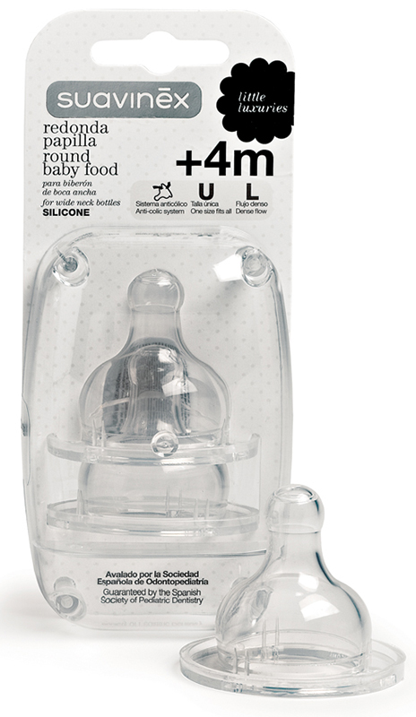 SUAVINEX LITTLE LUXURIES TETTARELLA IN SILICONE PER PAPPA +4 MESI 2 PEZZI - Farmaunclick.it