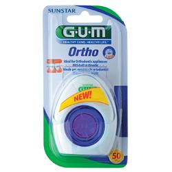 GUM ORTHO FLOSS FILO SPUGNOSO 50 PEZZI - Farmaunclick.it