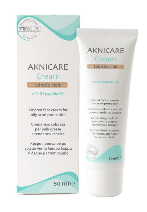 CREMA TRATTANTE COLORATA PER PELLE ACNEICA AKNICARE CREAM TEINTEE CLAIR TUBETTO 50 ML - Farmaunclick.it