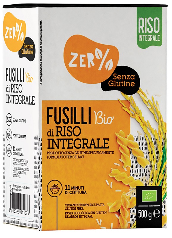 ZERO% GLUTINE FUSILLI DI RISO INTEGRALE SENZA GLUTINE BIO 500 G - Farmaunclick.it