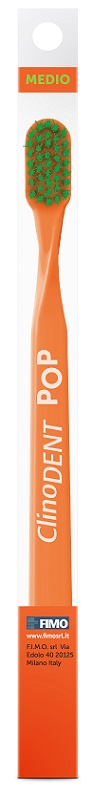 CLINODENT POP ARANCIONE SPAZZOLINO DA DENTI MEDIO - Farmaunclick.it