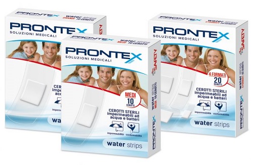CEROTTO PRONTEX WATER STRIPS ASSORTITO 20 PEZZI - Farmaunclick.it