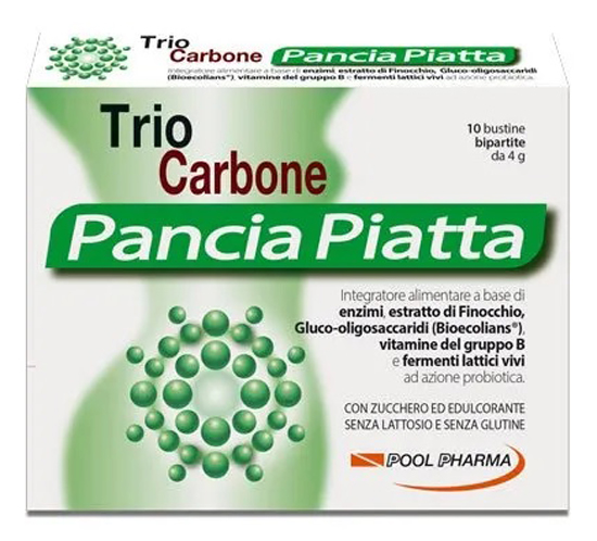 TRIOCARBONE PANCIA PIATTA 10 BUSTINE BIPARTITE 4 G - Farmaunclick.it