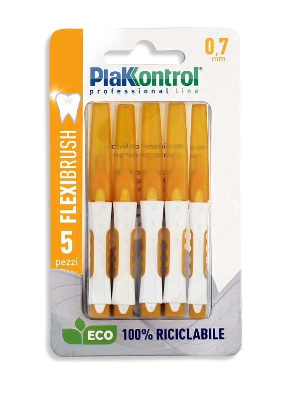 PLAKKONTROL SCOVOLINO INTERDENTALE FLEXI BRUSH07 BLISTER 5 PEZZI - Farmaunclick.it