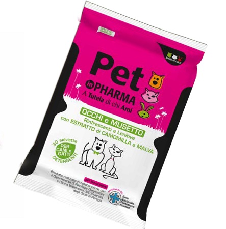 PET IN PHARMA SALVIETTINE OCCHI MUSO 30 PEZZI - Farmaunclick.it