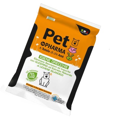 PET IN PHARMA SALVIETTINE ORECCHIE CANE 30 PEZZI - Farmaunclick.it