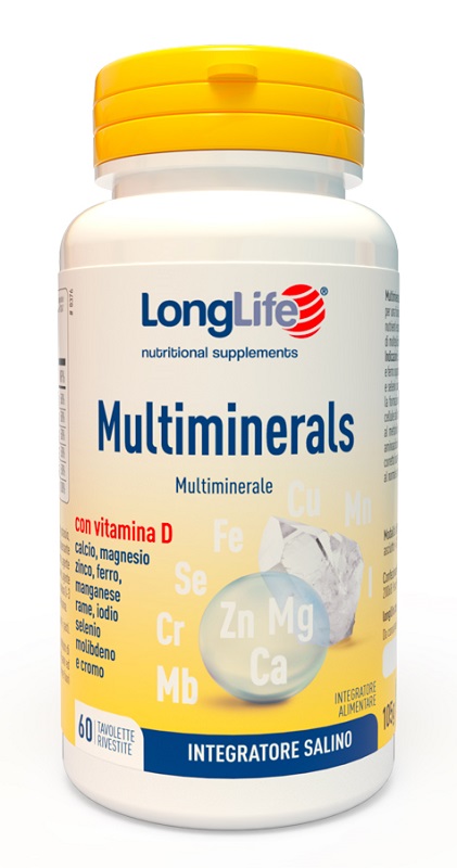 LONGLIFE MULTIMINERALS 60 TAVOLETTE RIVESTITE - Farmaunclick.it