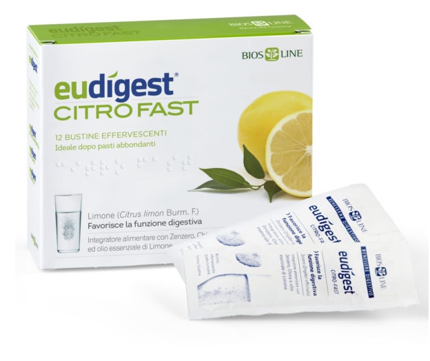 BIOSLINE EUDIGEST CITRO FAST 12 BUSTINE EFFERVESCENTI - Farmaunclick.it