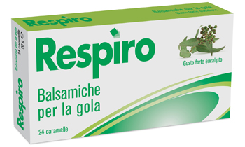 CARAMELLE BALSAMICHE PER LA GOLA RESPIRO GUSTO FORTE EUCALIPTO 24 PEZZI - Farmaunclick.it