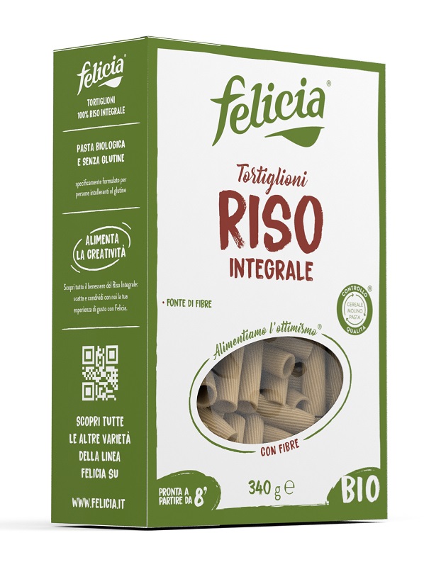 FELICIA BIO RISO INTEGRALE TORTIGLIONI 340 G - Farmaunclick.it