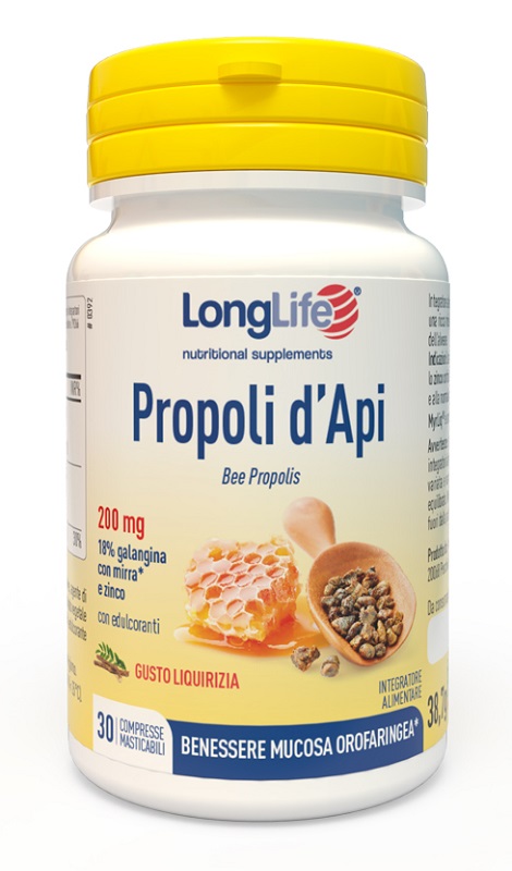 LONGLIFE PROPOLI D'API 30 COMPRESSE - Farmaunclick.it